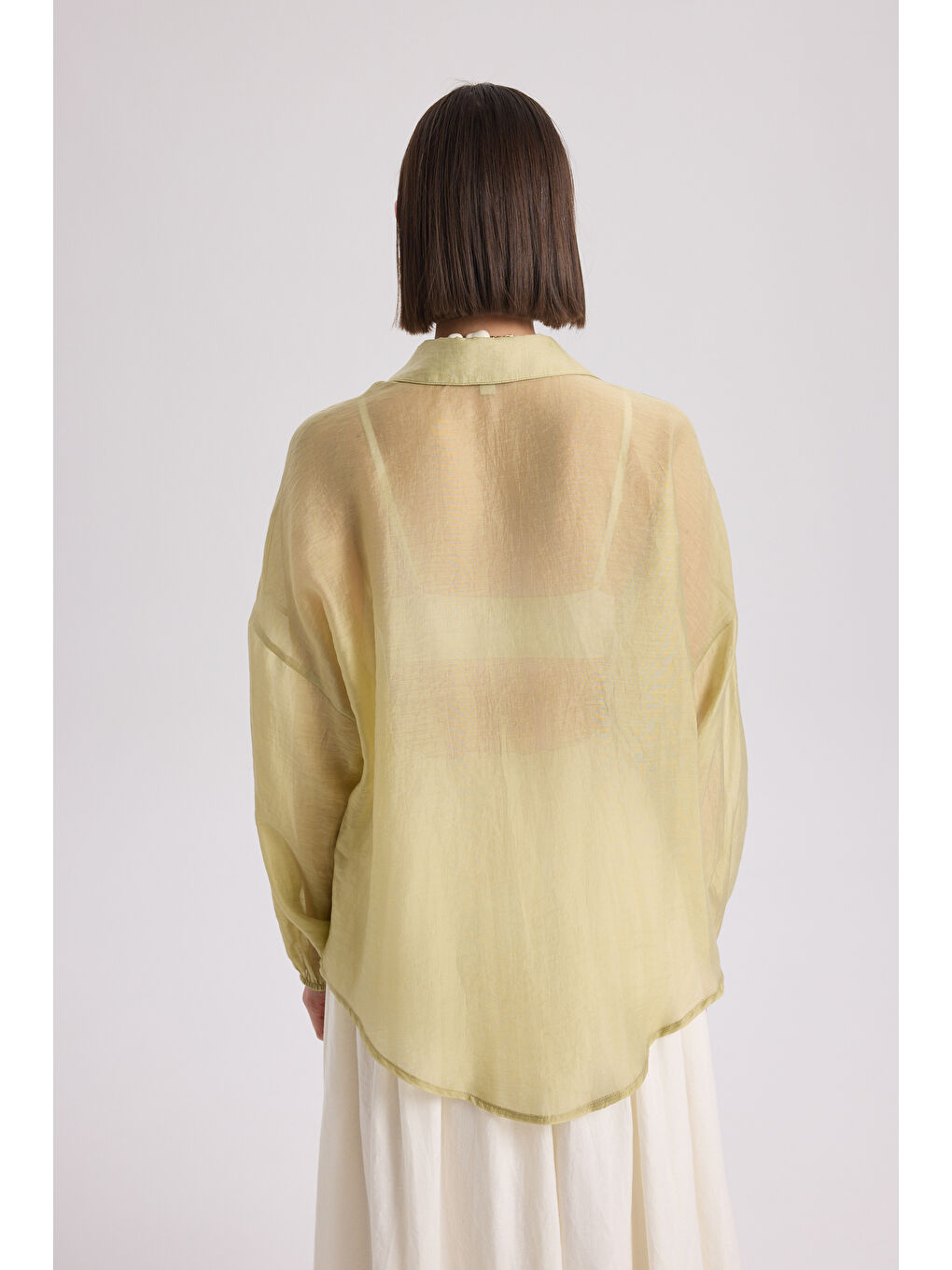 Lyra Oversize Yeşil Gömlek-4