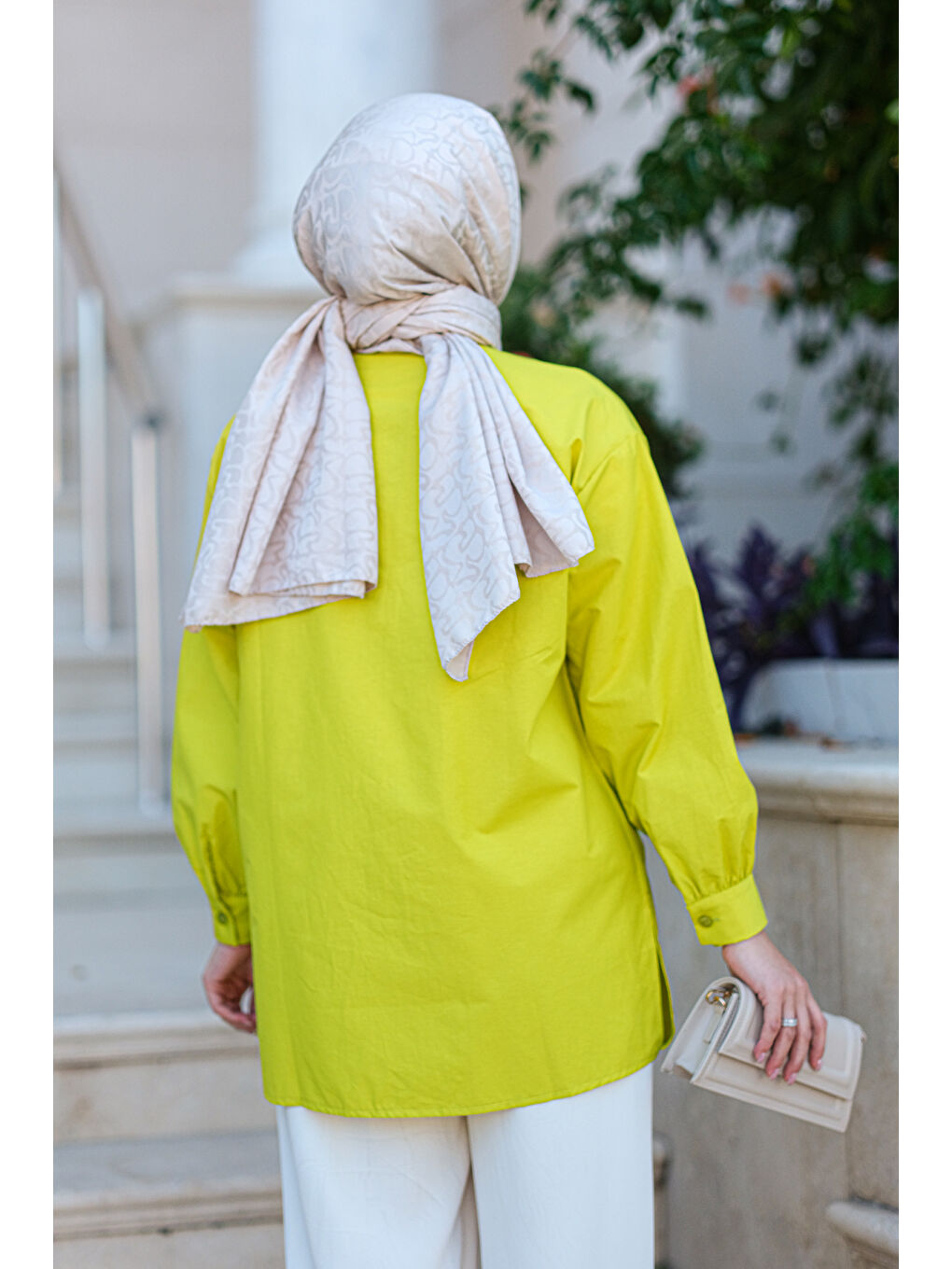 Hakim Yaka Gömlek Yağ Yeşil-3