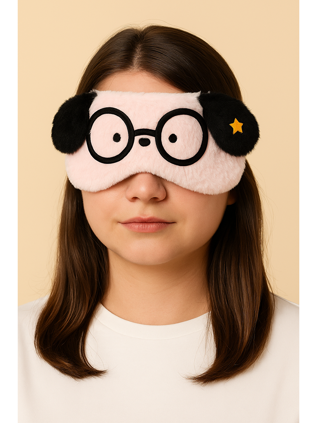 Karışık Gözlüklü Köpek Desenli Göz Uyku Bandı-1