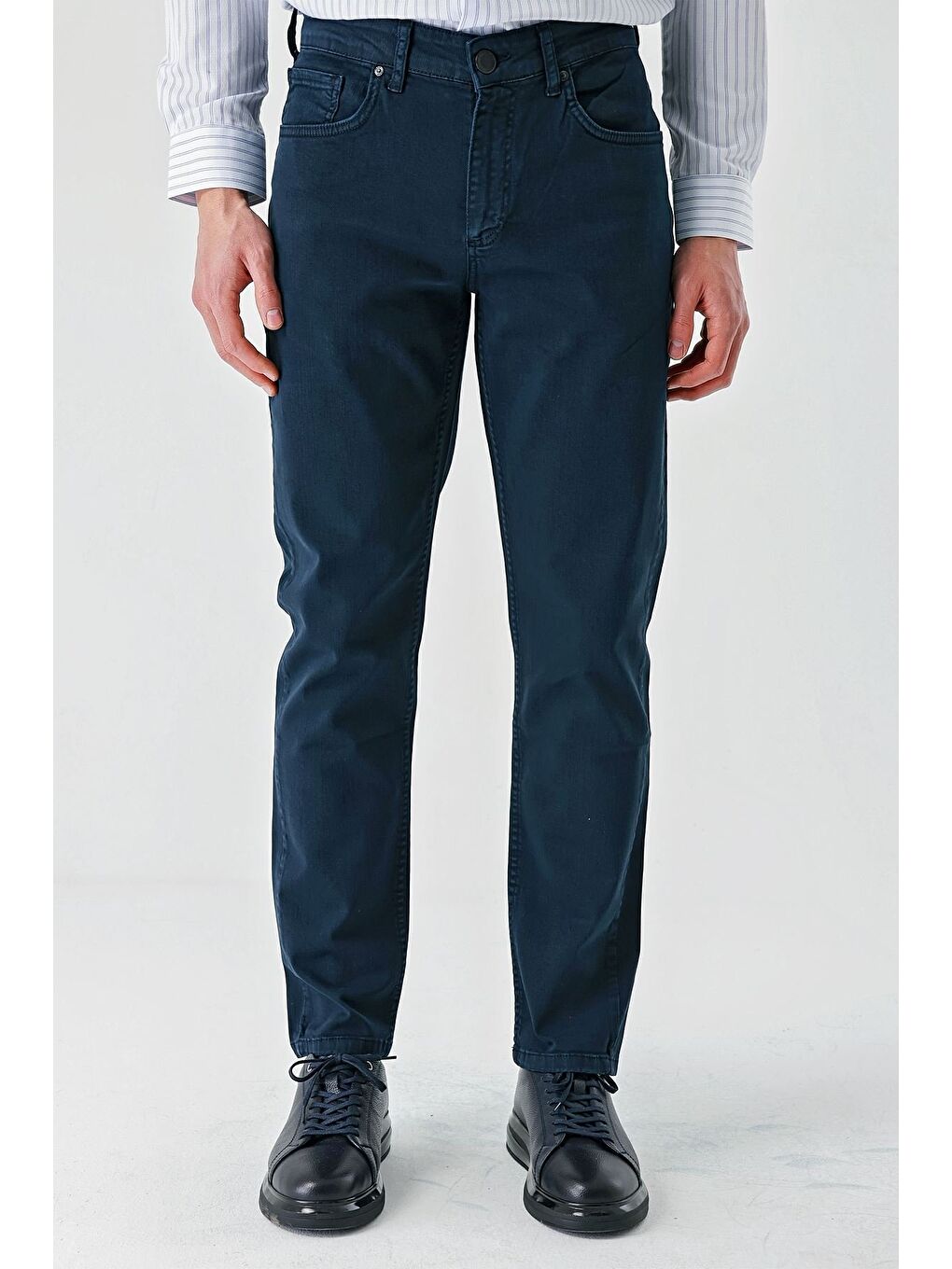 Koyu Lacivert Pamuklu 5 Cep Casual Slim Fit 5 Cep Pantolon 1003240318
