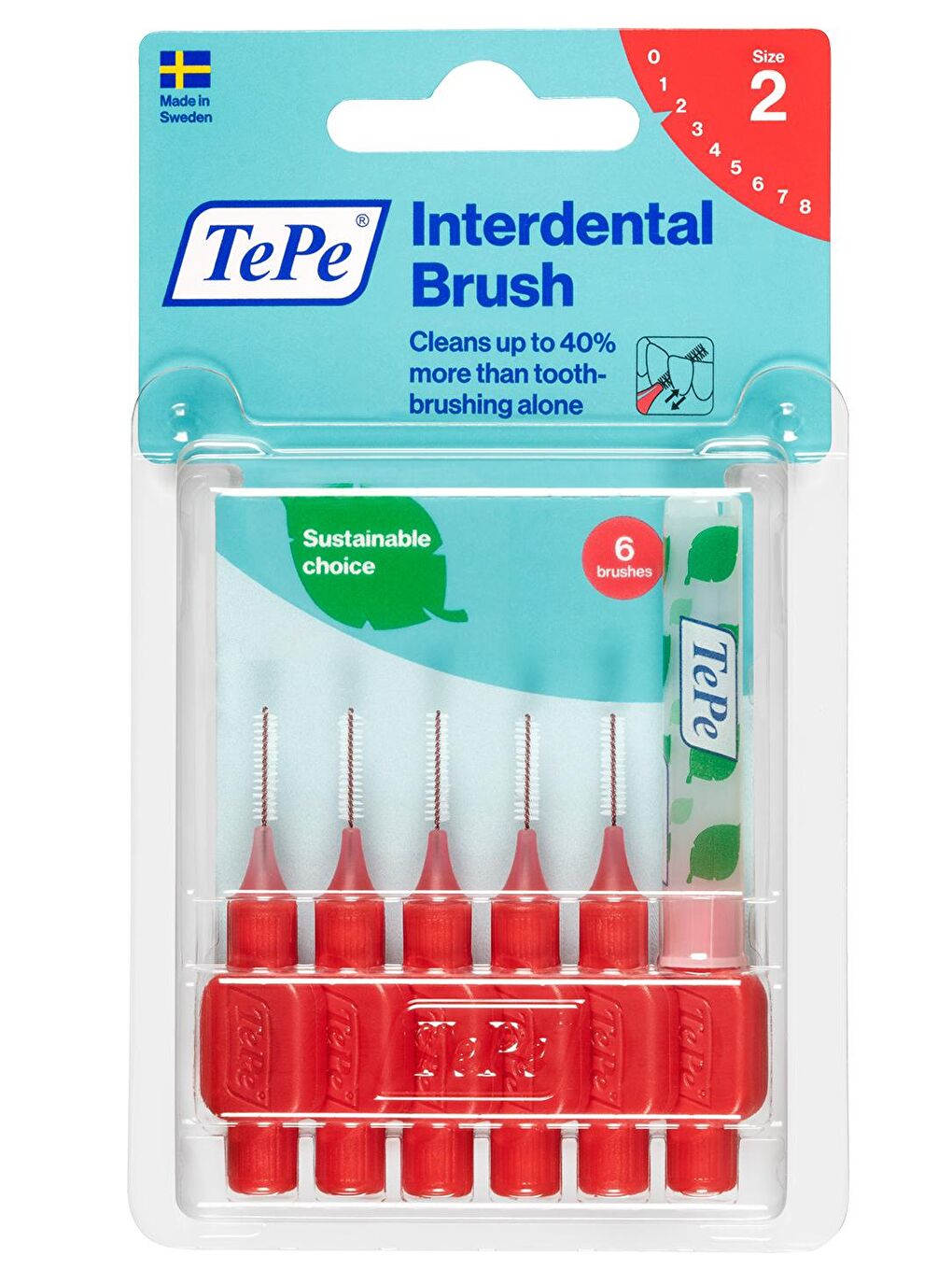 Tepe Kırmızı Interdental Brush Arayüz Fırçası Kırmızı 0.5 mm 6'lı