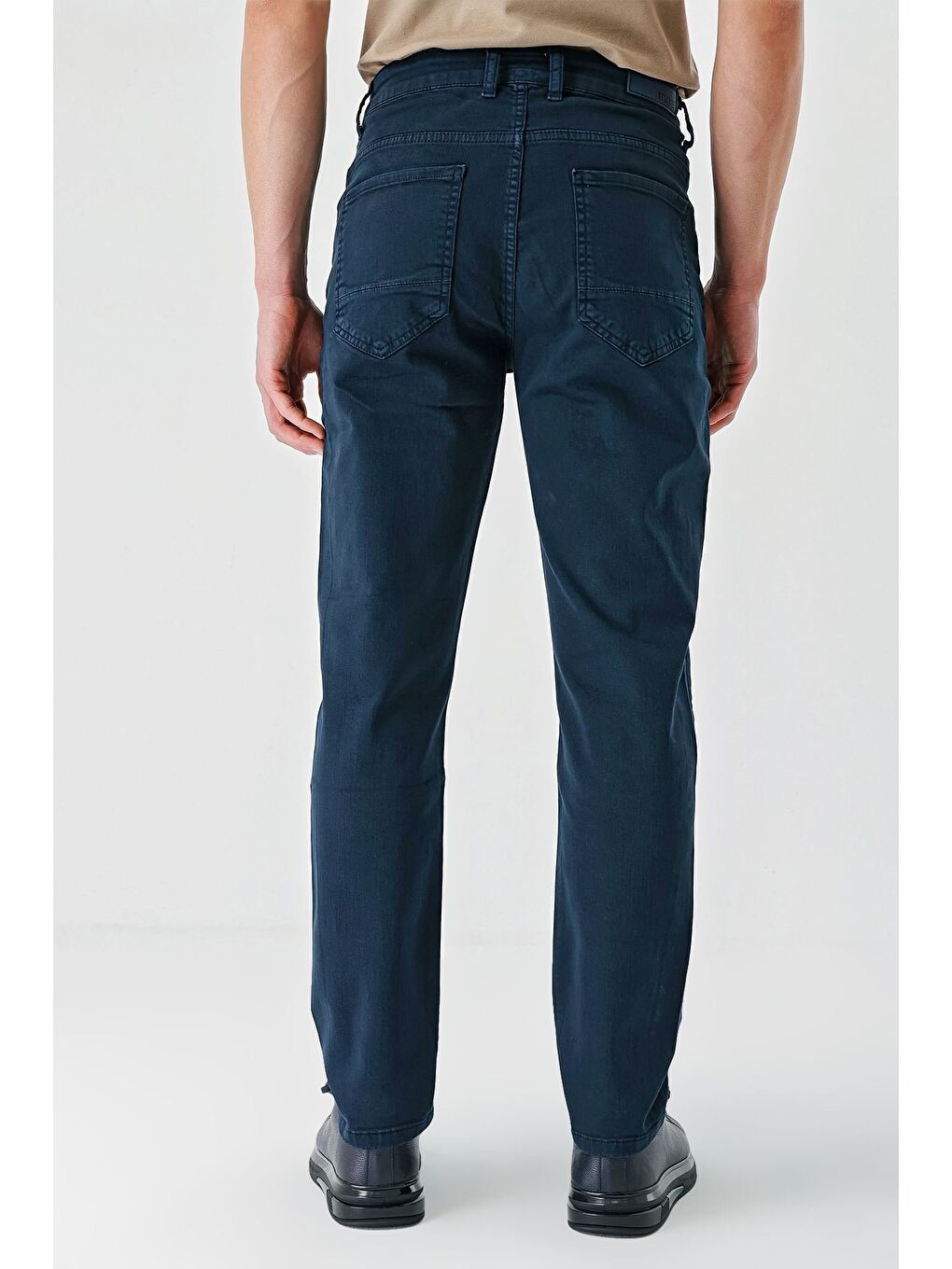 Koyu Lacivert Pamuklu 5 Cep Casual Slim Fit 5 Cep Pantolon 1003240318-4