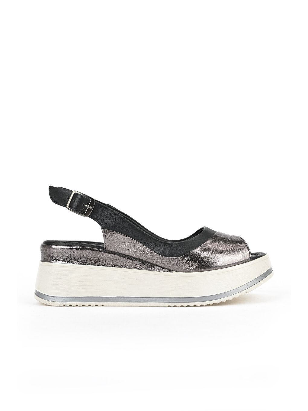 Kadın Hakiki Deri Dolgu Topuk Sandalet 151992Z50020 Siyah