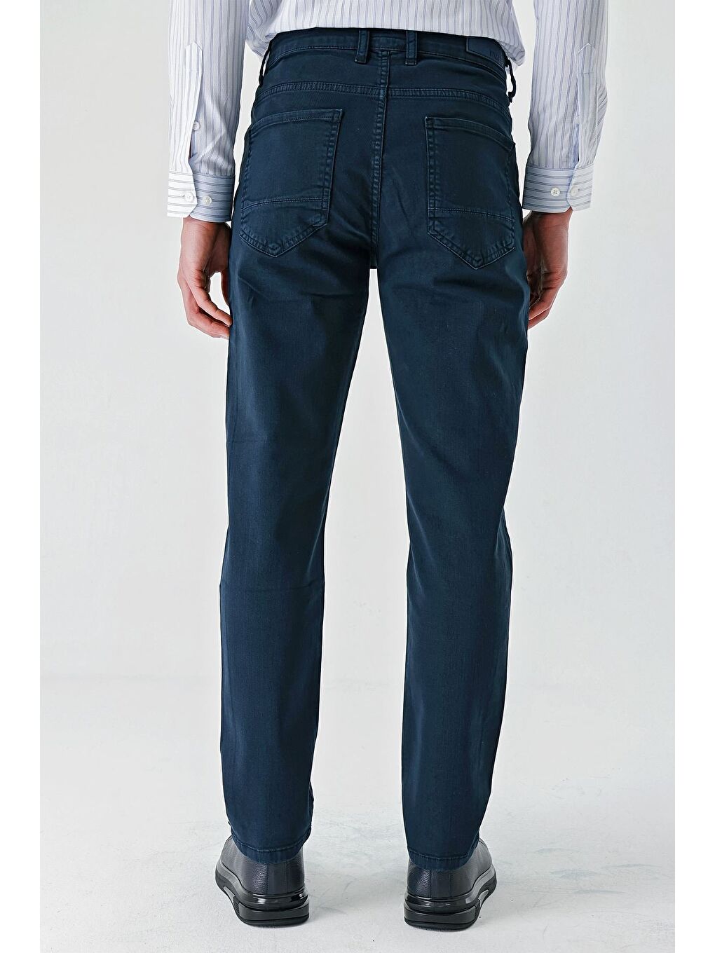 Koyu Lacivert Pamuklu 5 Cep Casual Slim Fit 5 Cep Pantolon 1003240318-9