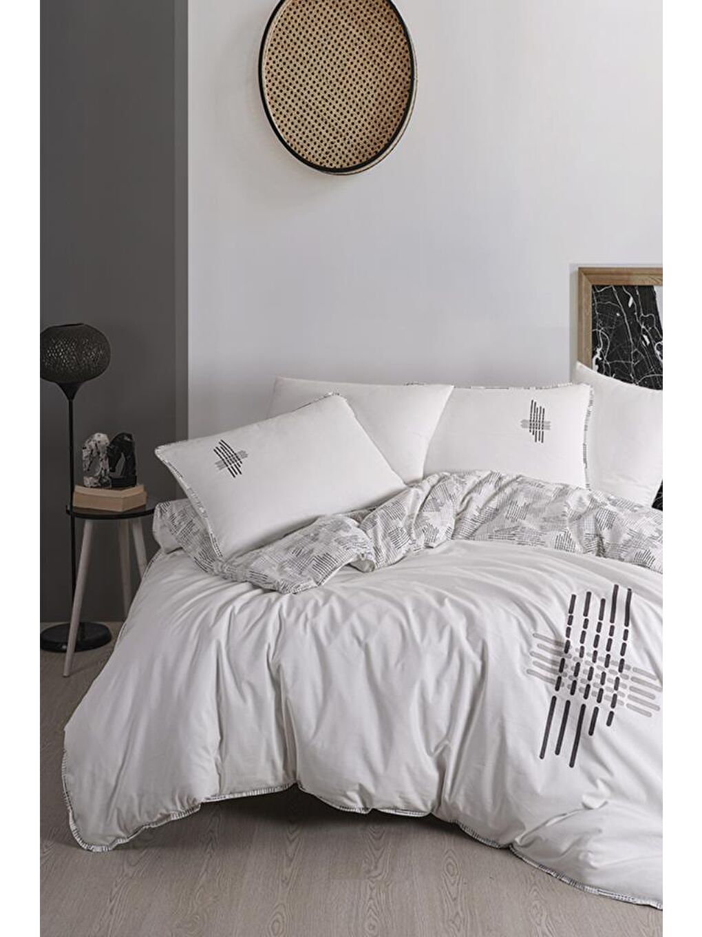 Karışık Lina 6 Parça %100 Pamuk Çift Kişilik Nevresim Takımı