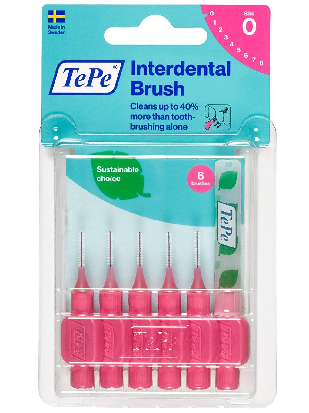 Tepe Pembe Interdental Brush Arayüz Fırçası Pembe 0.4 mm 6 lı