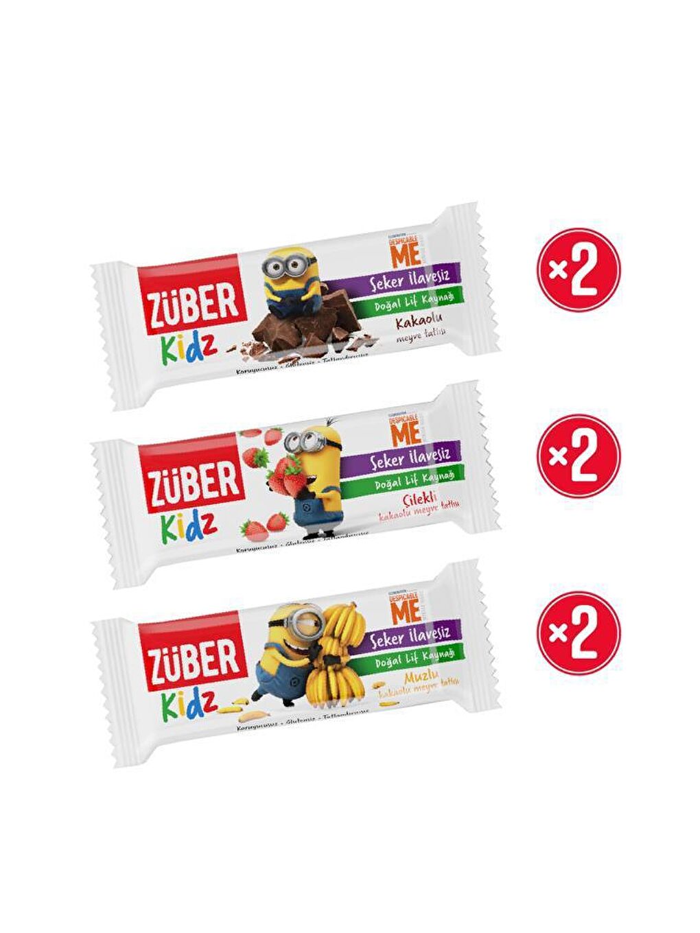 Züber Renksiz Kidz Meyve Bar Deneme Paketi 30g X 6 Adet