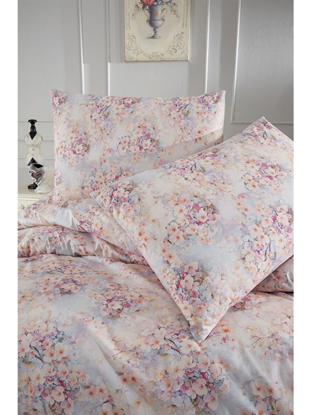 Karışık Birsen Çift Kişilik Nevresim Takımı-5