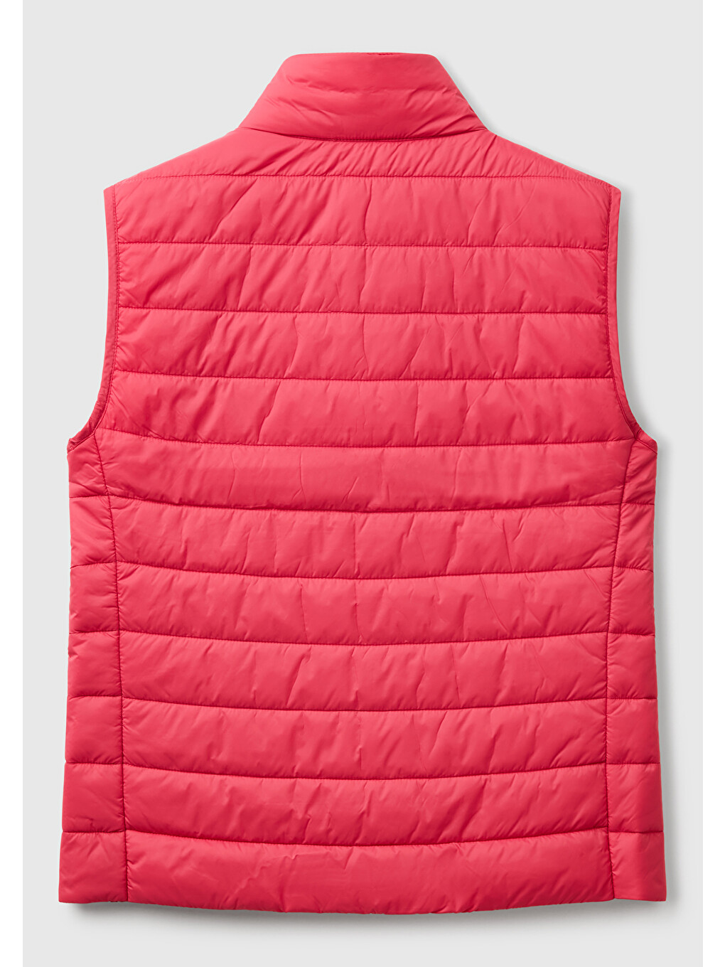 Kadın Fuşya Polyester Dolgulu Fermuarlı Slim Fit Pufa Yelek-3