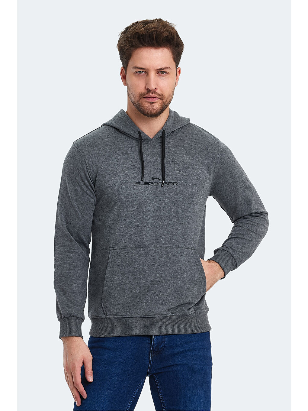 SLAZENGER ONCA Erkek Sweatshirt Koyu Gri