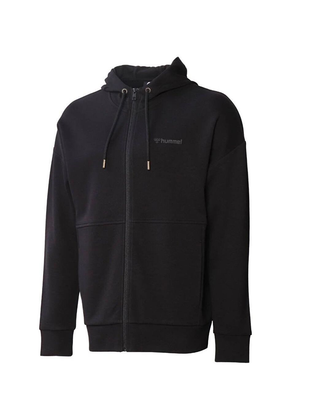 Hummel Siyah Zip Benisto Erkek Siyah Kapüşonlu Fermuarlı Sweatshirt - 1