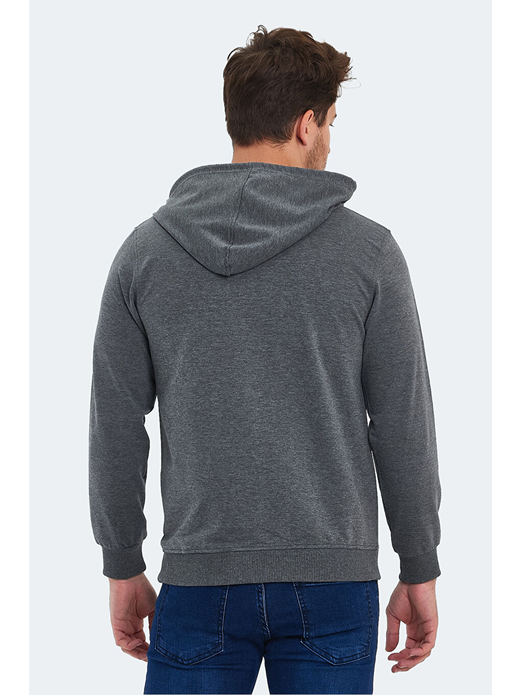 SLAZENGER ONCA Erkek Sweatshirt Koyu Gri - 1