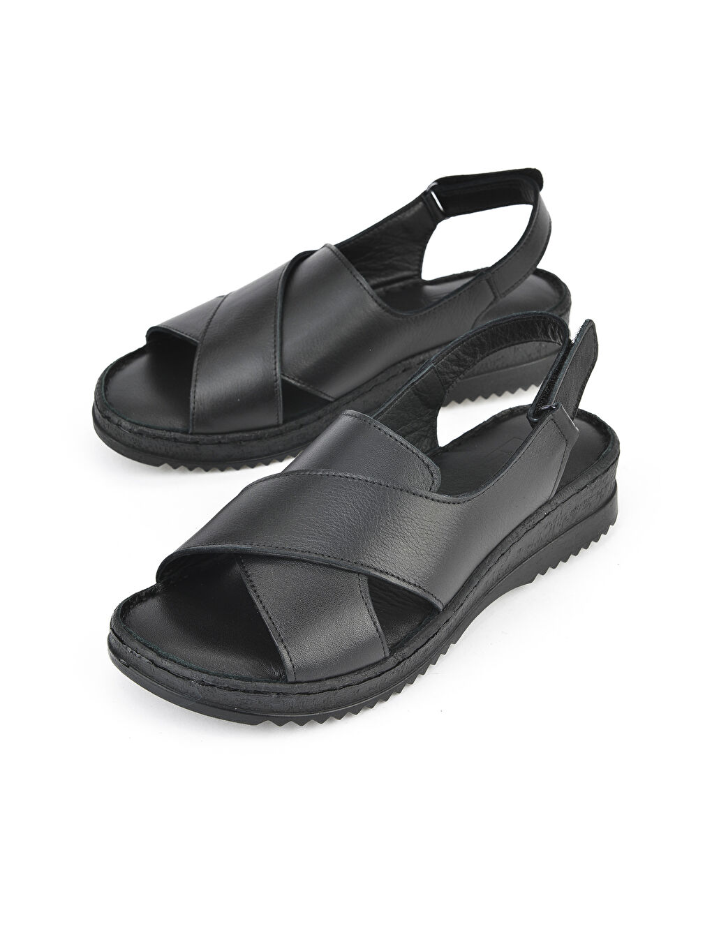 Kadın Hakiki Deri Sandalet 1511051Z036 Siyah-4