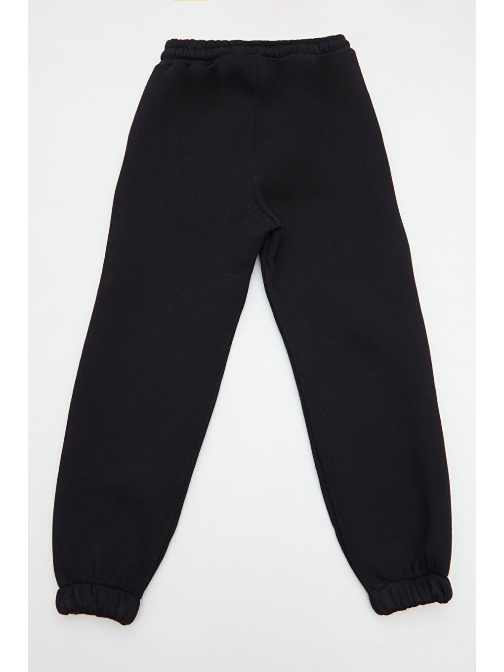 Siyah Gül Ve Yazı Baskılı Beli Lastikli Kız Çocuk Eşofman Altı-3