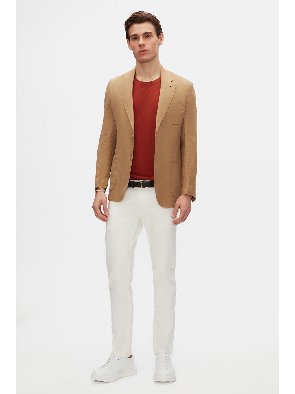 Kahverengi Comfort Kiremit %100 Pamuk Tişört-4