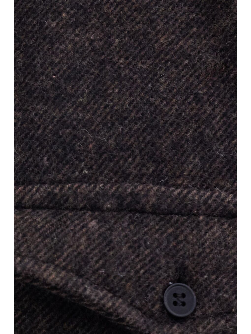 Erkek Slim Fit Tek Cep Kapaklı Düz Oduncu Spor Kahverengi Gömlek-5