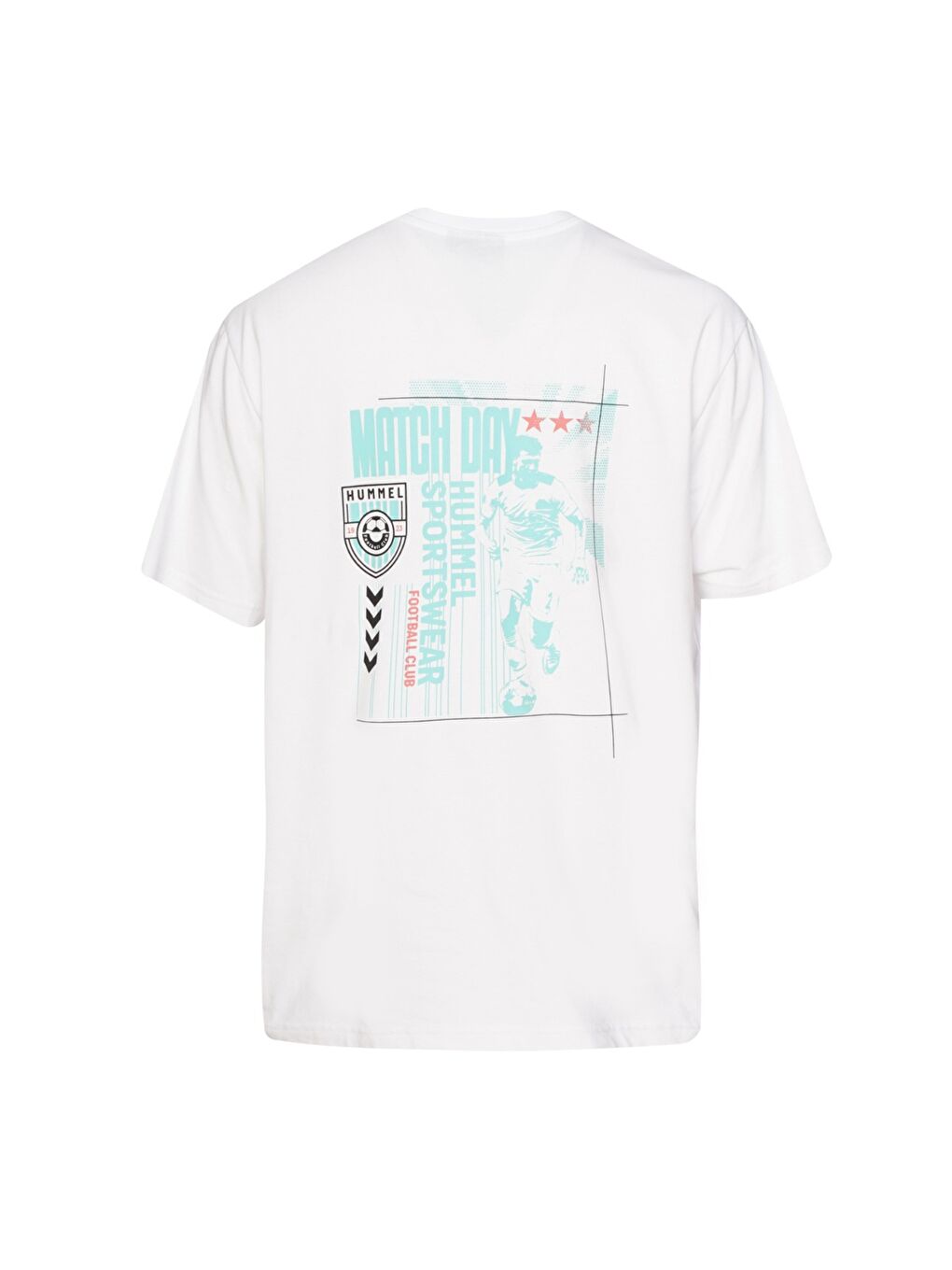 Sente Oversize Erkek Beyaz Yuvarlak Yaka Tişört-2