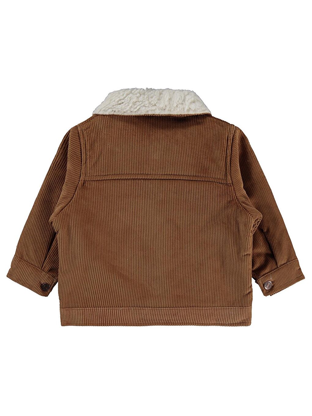 Kahverengi Boys İçi Polarlı Düğmeli Kadife 2-5 Yaş Ceket - Kahve 5-6 Yaş-1
