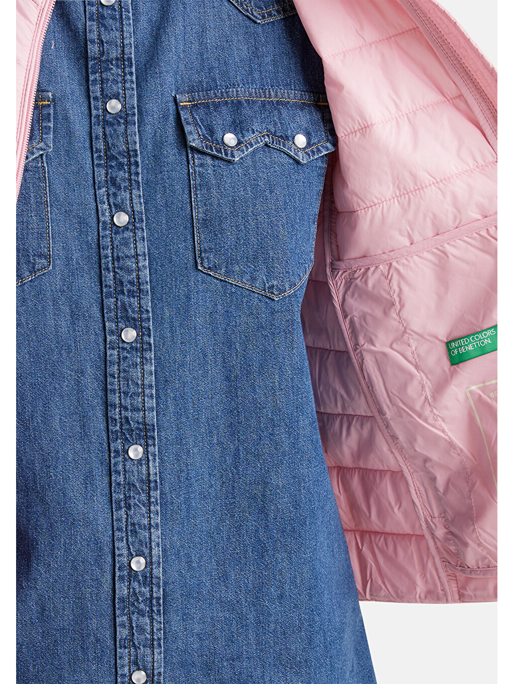 Kadın Açık Pembe Polyester Dolgulu Fermuarlı Slim Fit Pufa Yelek-5