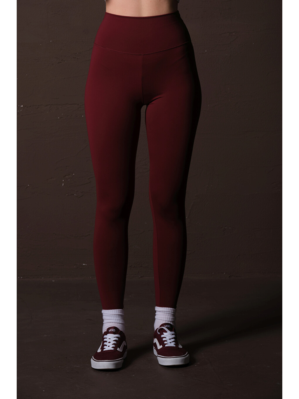 Bordo Karyoka Dikiş Detaylı Toparlayıcı Sportif Detaylı Ekstra Esnek Kadın Tayt @Amazon-3