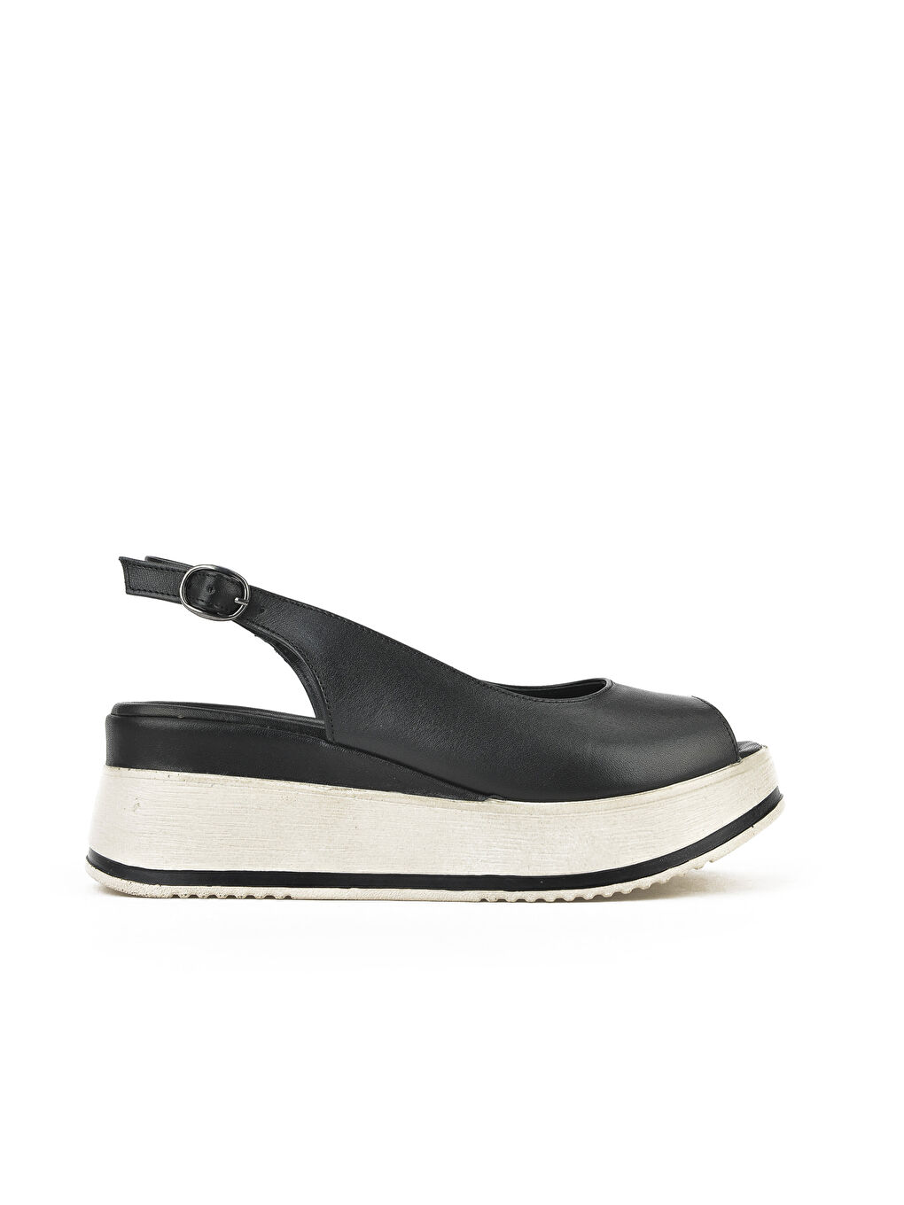 Kadın Hakiki Deri Topuklu Sandalet 151992Z50000 Siyah