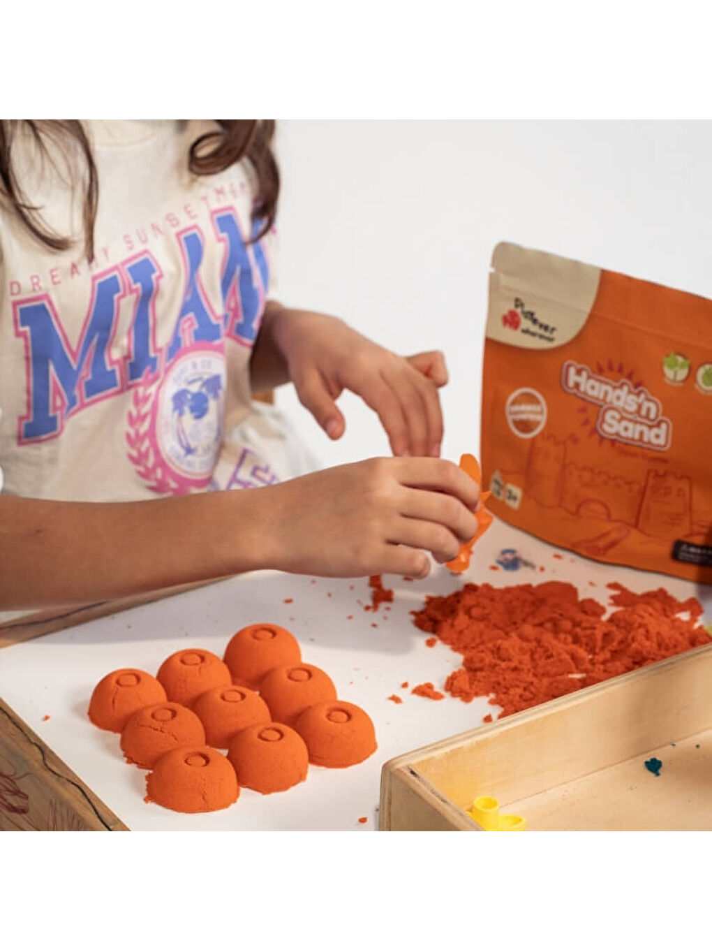 Hands'n Sand Doğal Kinetik Kum 500gr - Turuncu-7