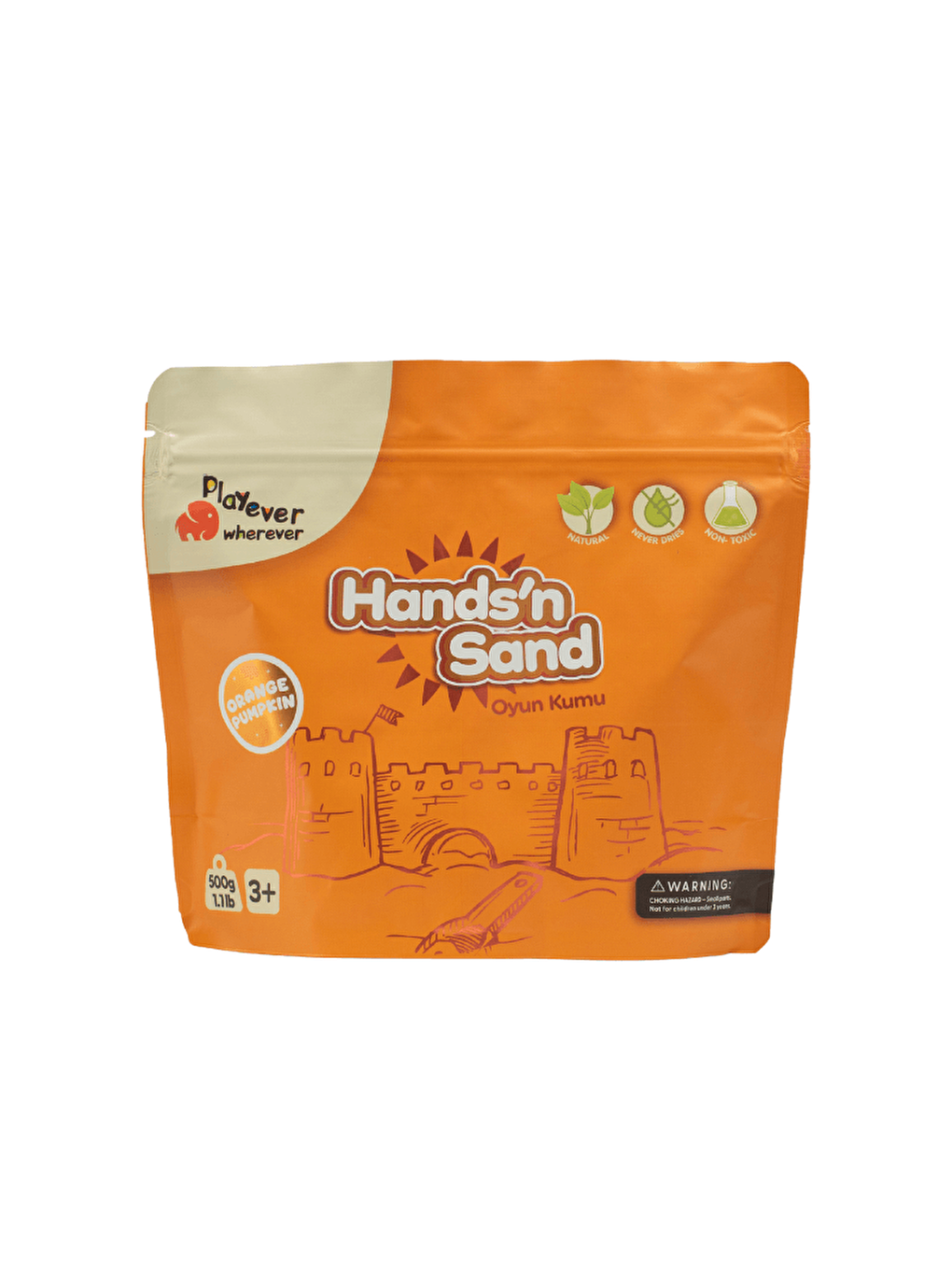 Hands'n Sand Doğal Kinetik Kum 500gr - Turuncu-9