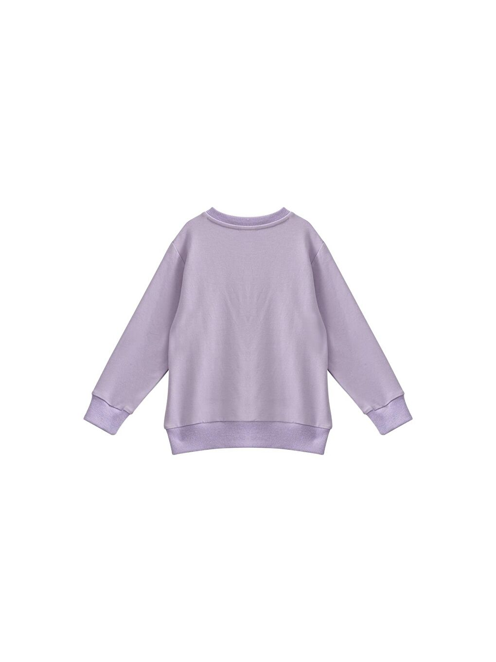 Kız Çocuk Çiçek Aksesuarlı Sweatshirt - Lila-1