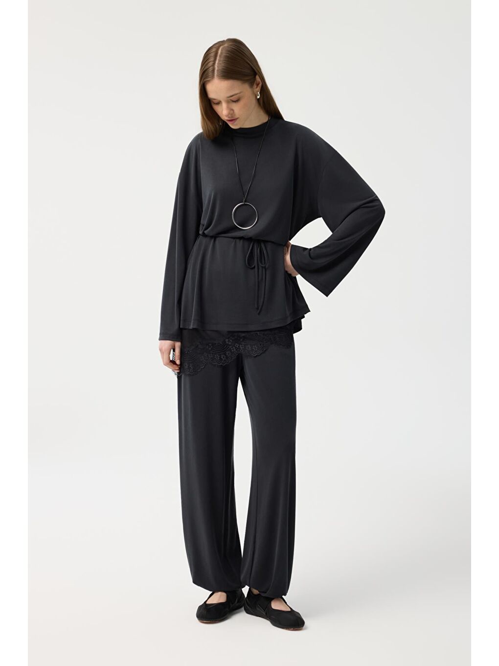 Modal Cupra Jogger Pantolon Takım Siyah-4