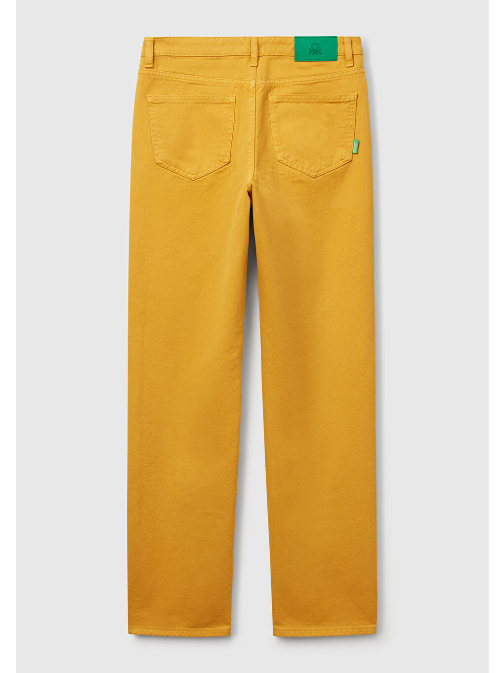 Kadın Sarı %100 Pamuk Normal Bel Regular Fit Denim Pantolon-3