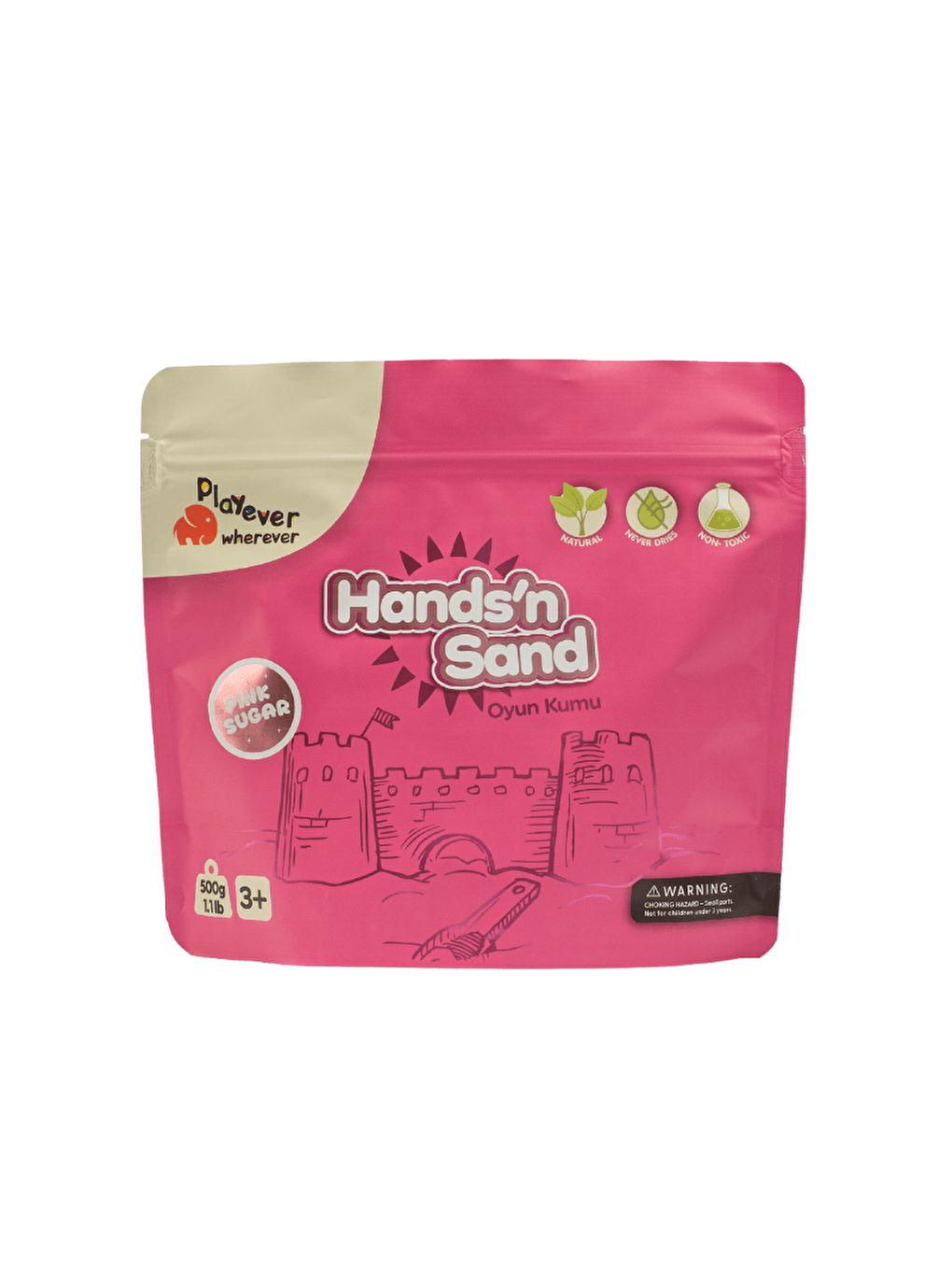 Hands'n Sand Doğal Kinetik Kum 500gr - Pembe-6
