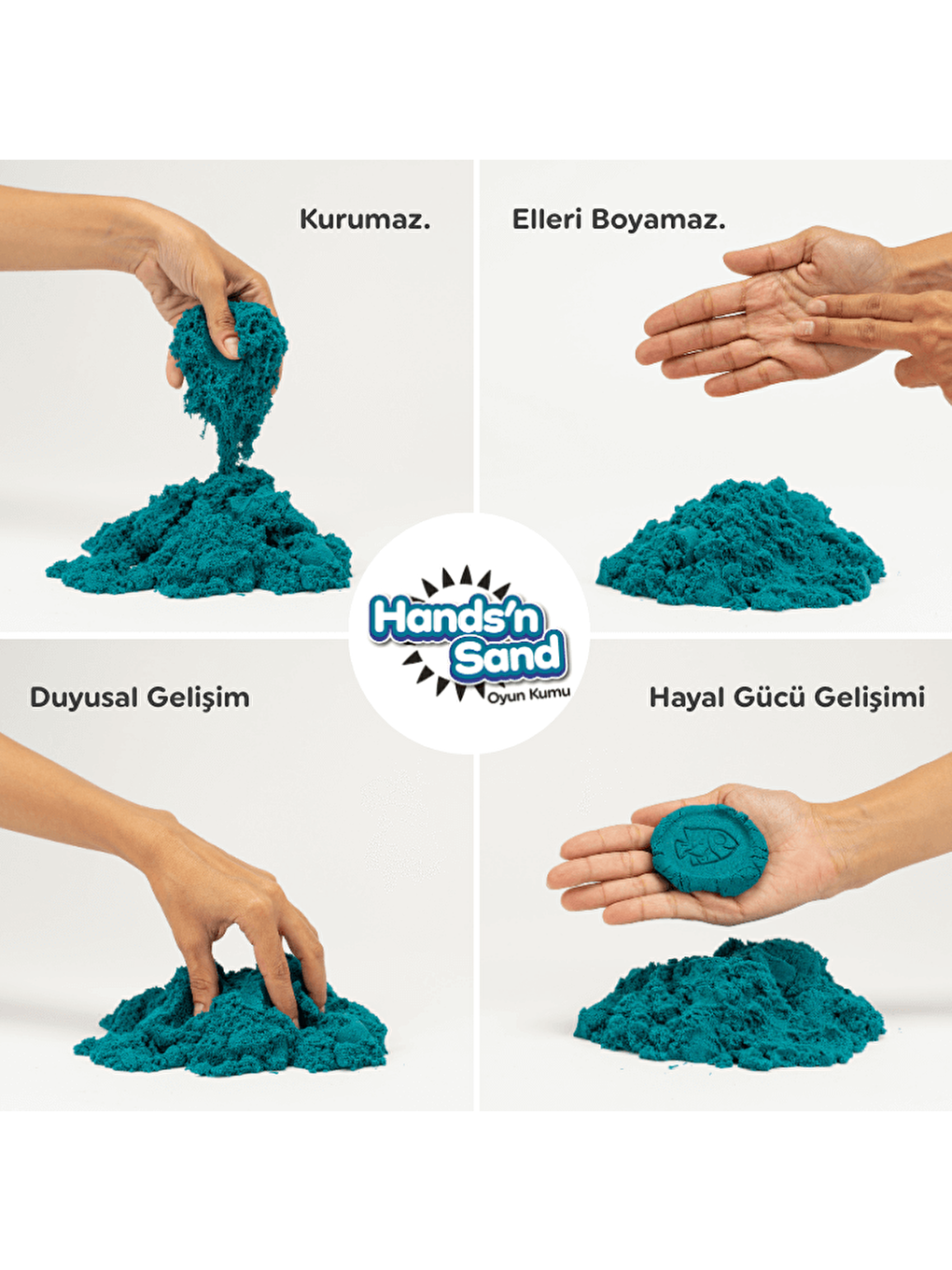 Hands'n Sand Doğal Kinetik Kum 500gr - Mavi-2