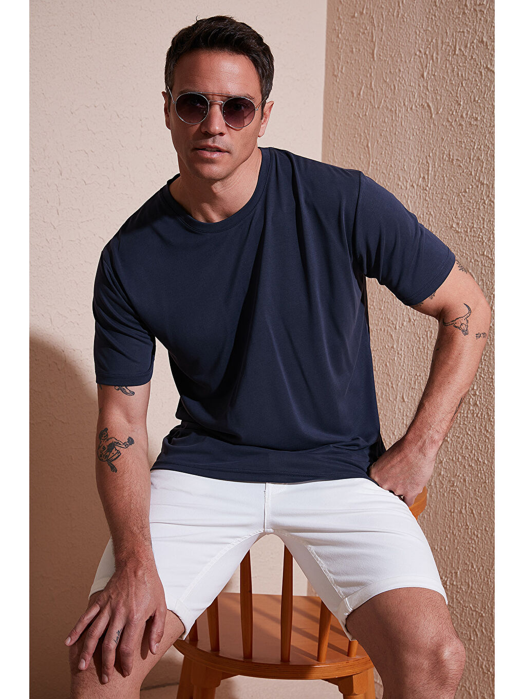 İndigo Regular Fit Bisiklet Yaka Basic Erkek Tişört 5902924