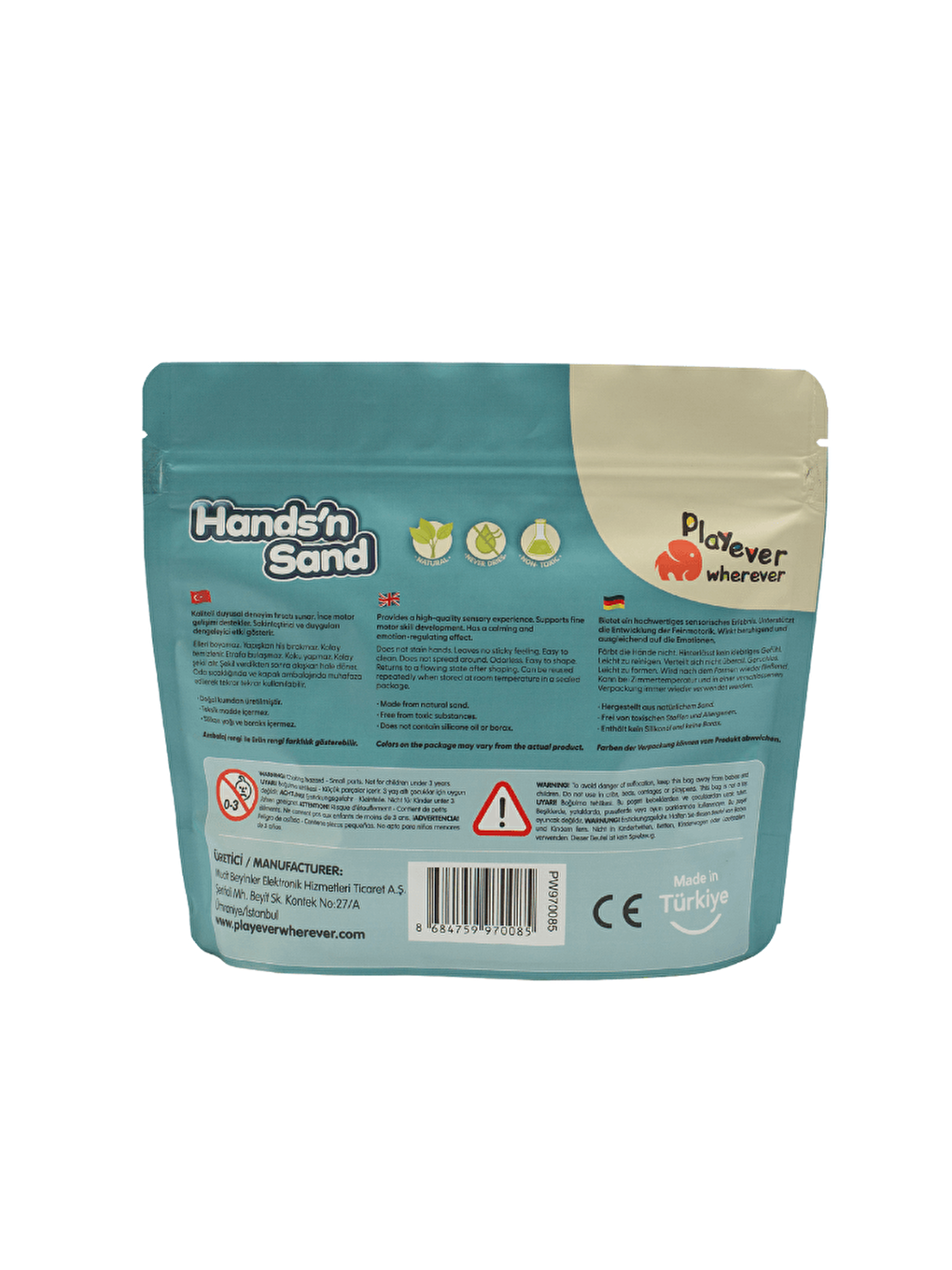 Hands'n Sand Doğal Kinetik Kum 500gr - Mavi-8