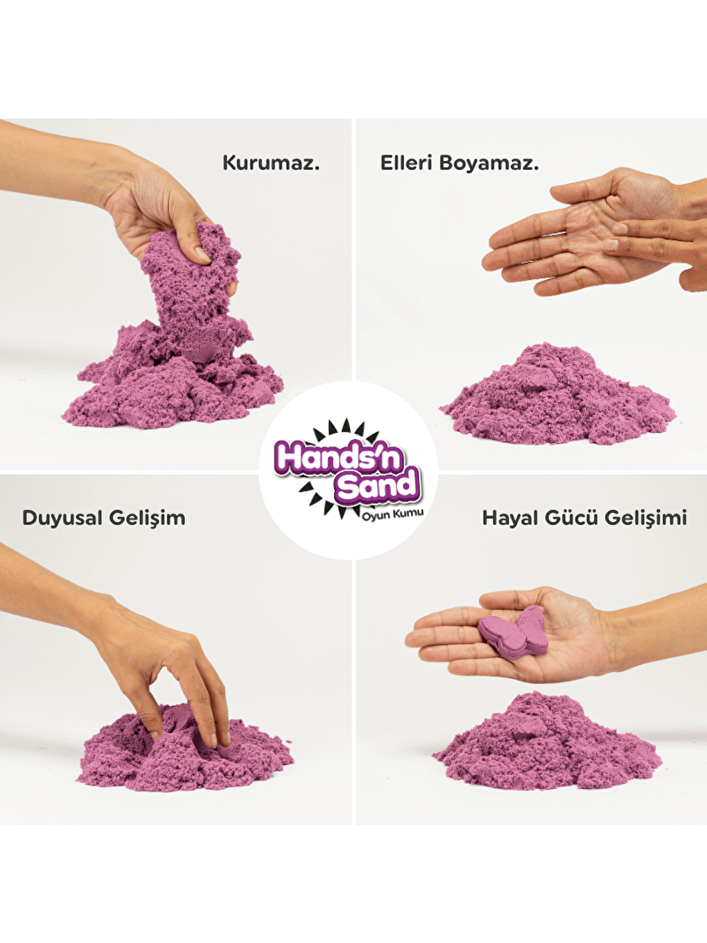 Hands'n Sand Doğal Kinetik Kum 500gr - Mor-2