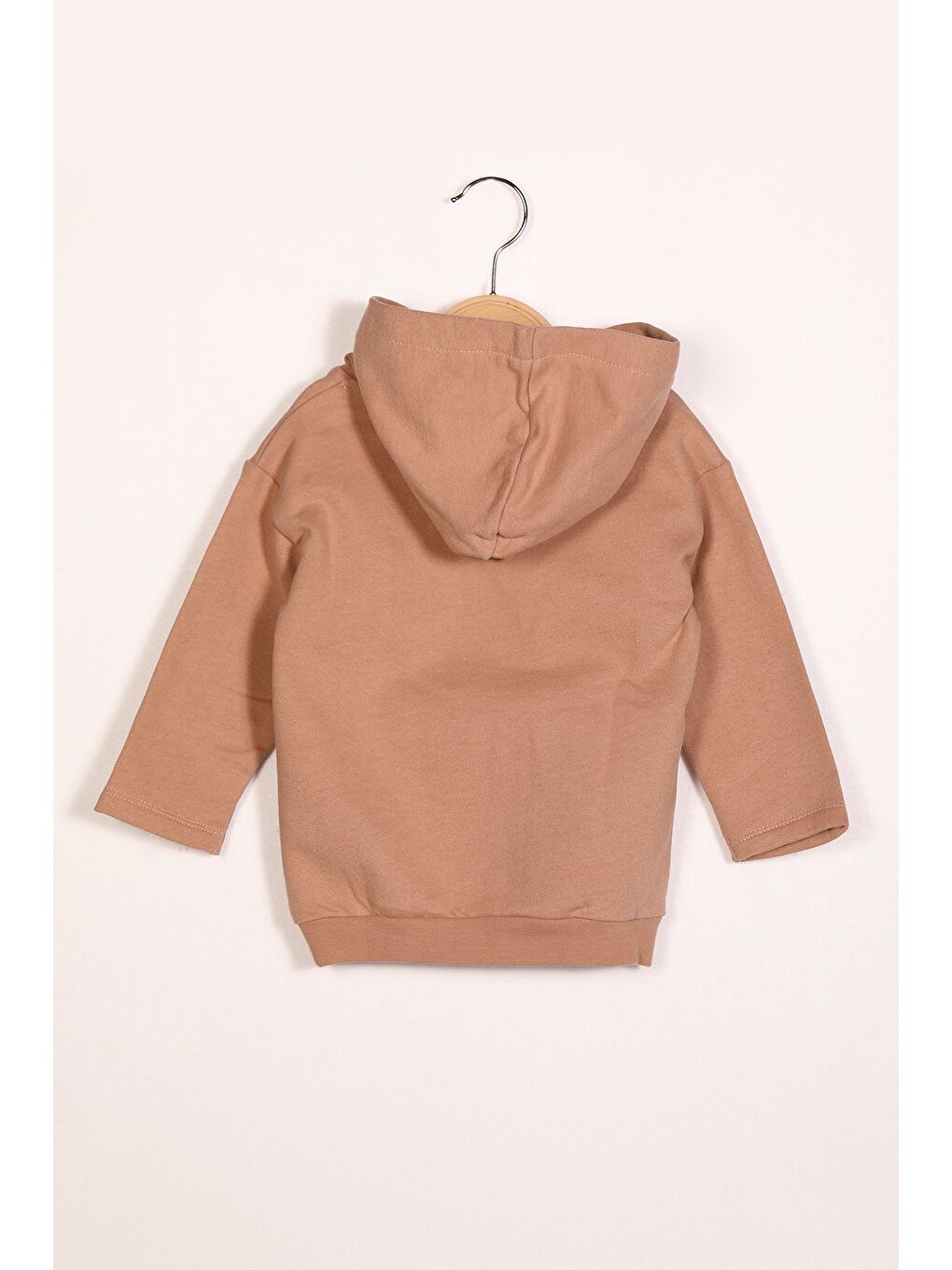 Pembe Kız Çocuk Kapüşonlu Cepleri Fırfır Detaylı Sweatshirt (2-7Yaş)-3