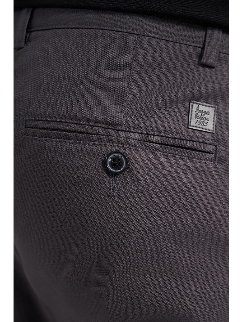 Koyu Antrasit Pamuklu Yandan Cepli Casual Slim Fit Chino Pantolon 1003240151-3