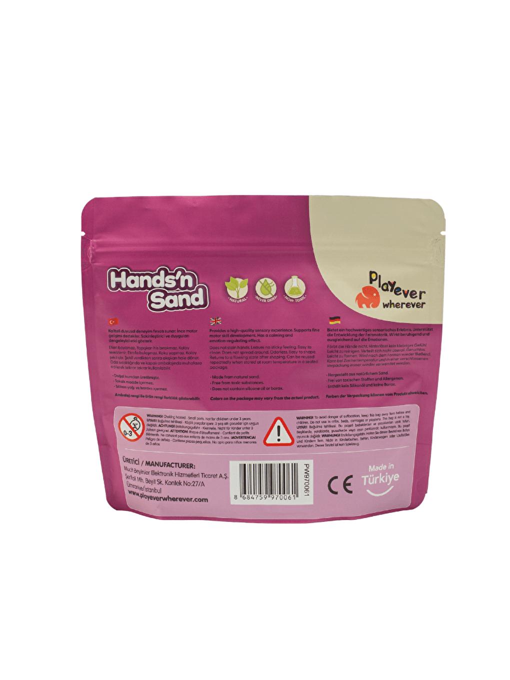Hands'n Sand Doğal Kinetik Kum 500gr - Mor-8