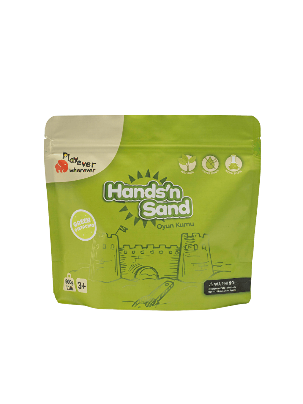 Hands'n Sand Doğal Kinetik Kum 500gr - Yeşil-6