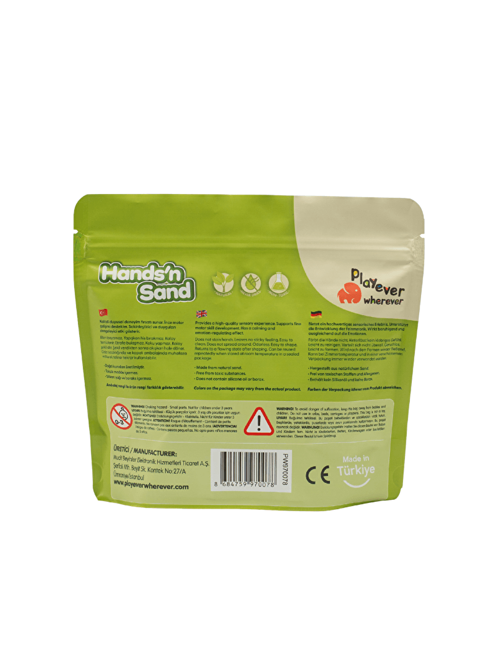 Hands'n Sand Doğal Kinetik Kum 500gr - Yeşil-7
