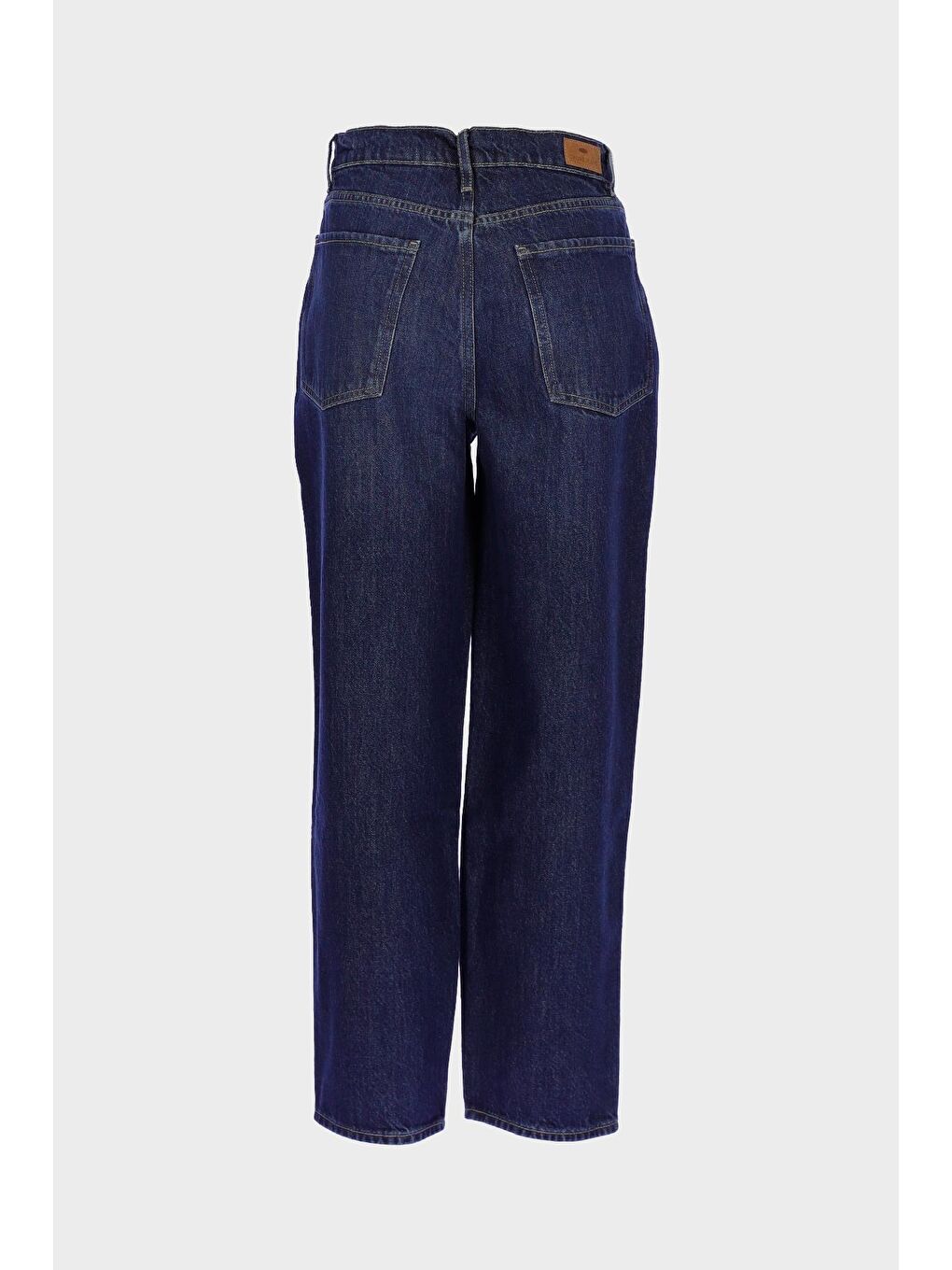 Ariana Koyu Mavi Yüksek Bel Patı Fermuarlı Mom Fit Jean Pantolon C 4934-021-1