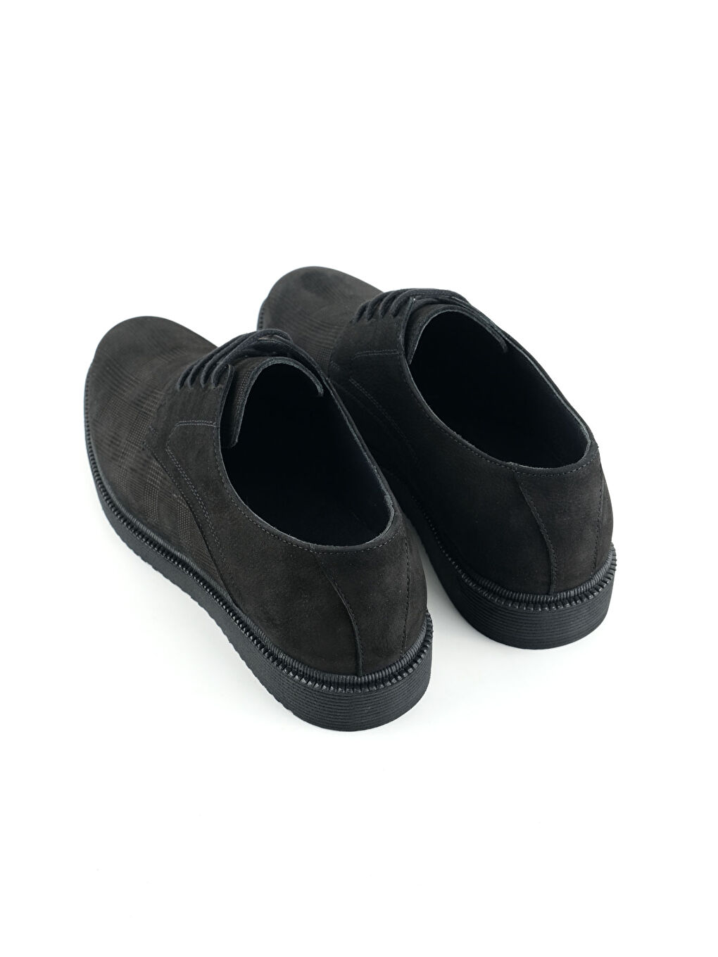 Siyah Erkek İç Dış Hakiki Deri Ortopedik Rahat Taban Bağcıklı Ayarlanabilir Günlük Klasik Ayakkabı-3