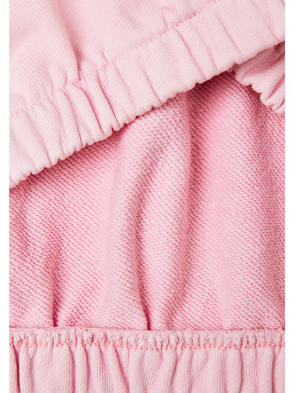 Kadın Pembe %100 Pamuk Logo Baskılı Düşük Omuzlu Relax Fit Sweatshirt-4