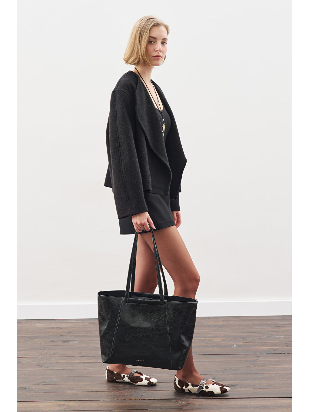 Square Tote Çanta Siyah-2