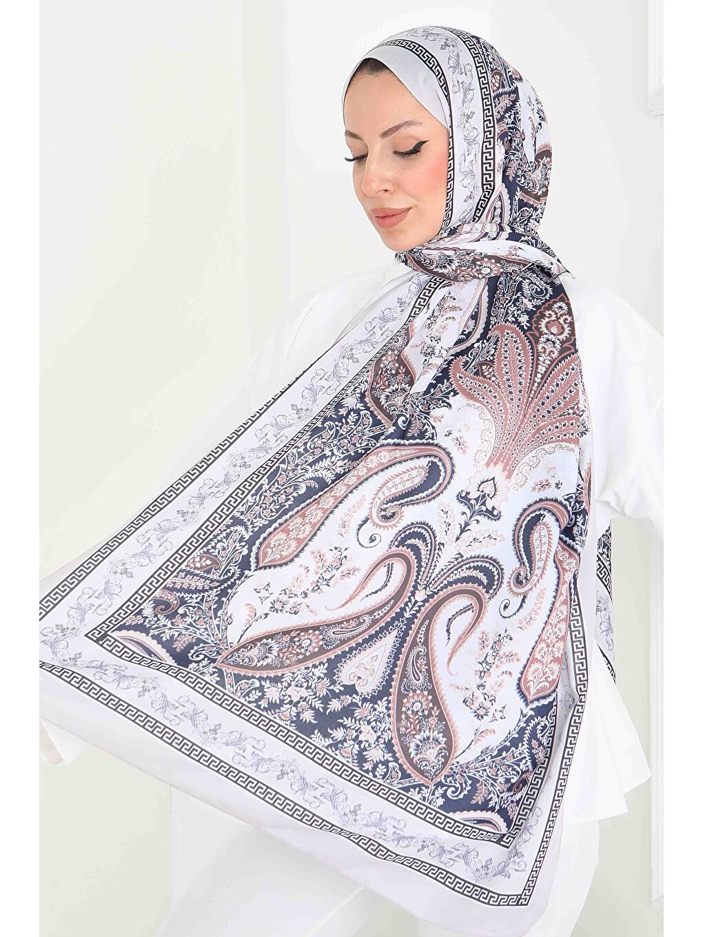 Bej Etnika Soul Serisi Pamuk Şal Tas - 27856-TAS-1