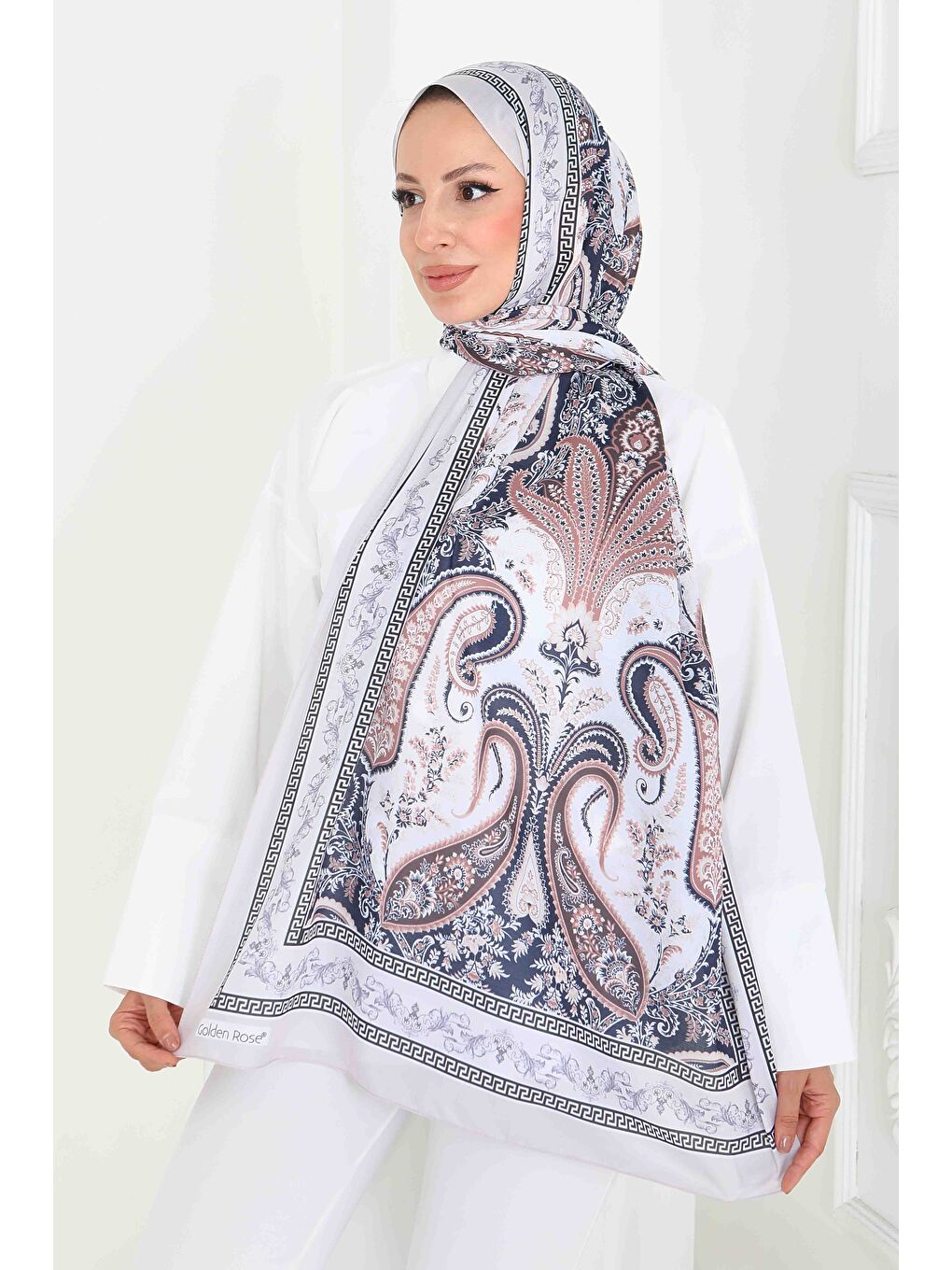 Bej Etnika Soul Serisi Pamuk Şal Tas - 27856-TAS-2