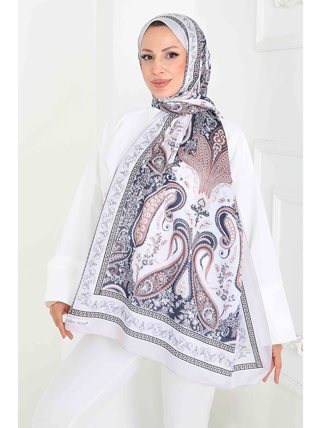 Bej Etnika Soul Serisi Pamuk Şal Tas - 27856-TAS-3