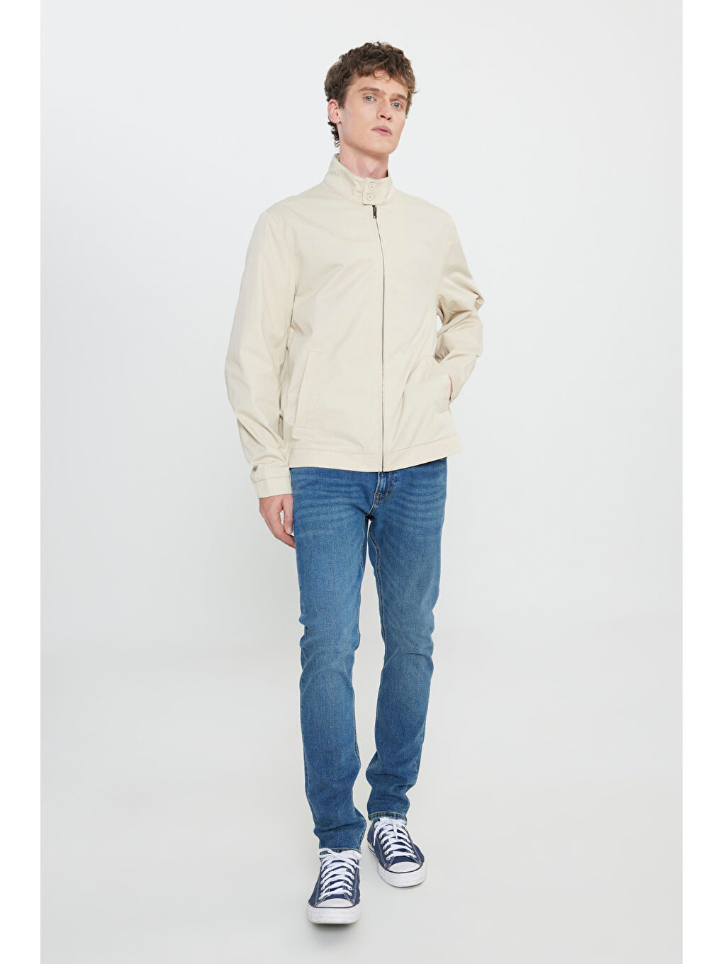 Regular Fit Normal Kesim %100 Pamuk Bej Ceket-2