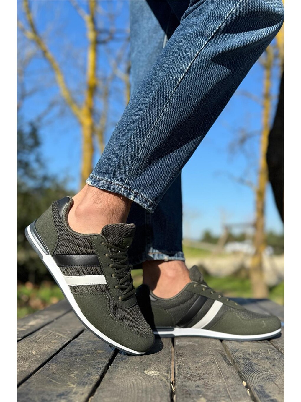 Haki Unisex Airfile İnce Taban Spor Ayakkabı Hakİ-7