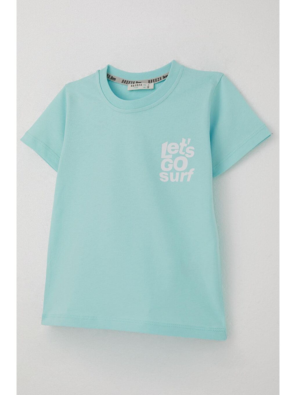 Erkek Çocuk Şortlu Takım Sırt Kısmı Sörfçü Dinozor Baskılı Açık Mavi (2-6 Yaş)-5